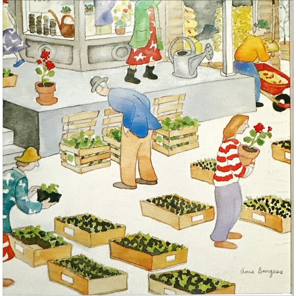 Framed 1985 The New Yorker Magazine May 6 Burgess Gardening Store - Picture 2 of 3